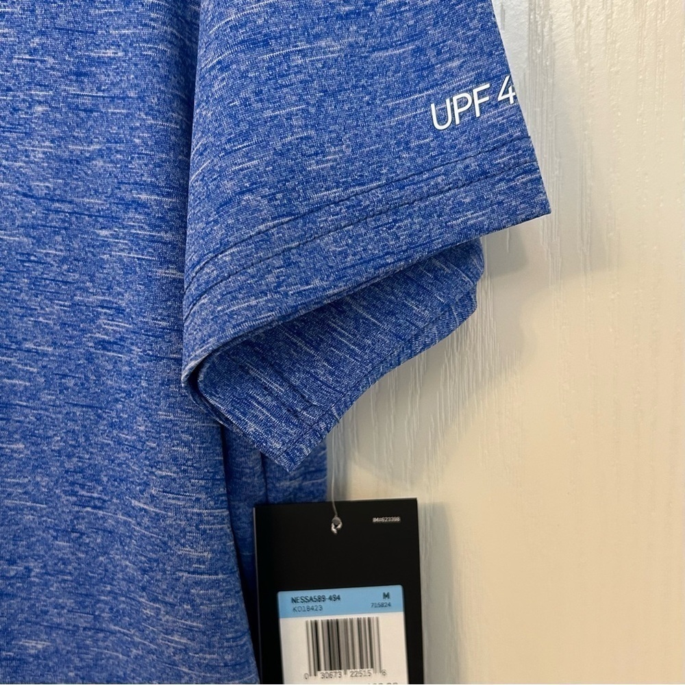 Nike Heather Short Sleeve Hydroguard Swim T-Shirt in GAME ROYAL Size M - Picture 9 of 9